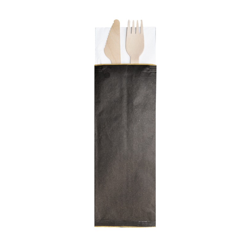 Sobre para Cubiertos Kraft Color Negro (caja 1.000 uds)