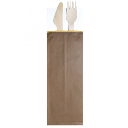 Sobre para Cubiertos Kraft Color Cacao (caja 1.000 uds)