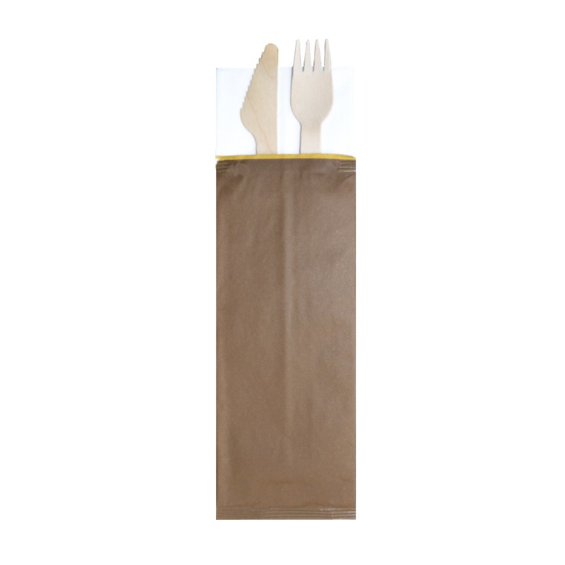 Sobre para Cubiertos Kraft Color Cacao (caja 1.000 uds)