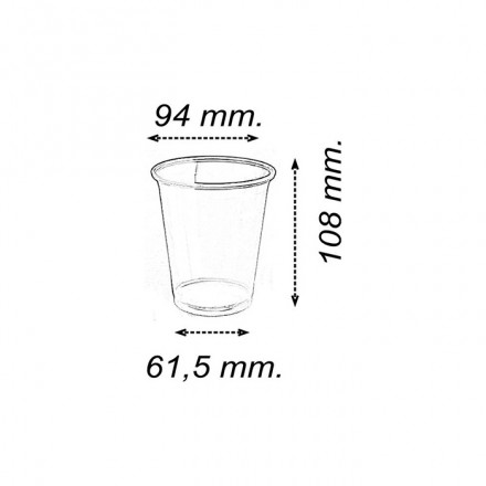 Vaso de Plástico Transparente 450 cc