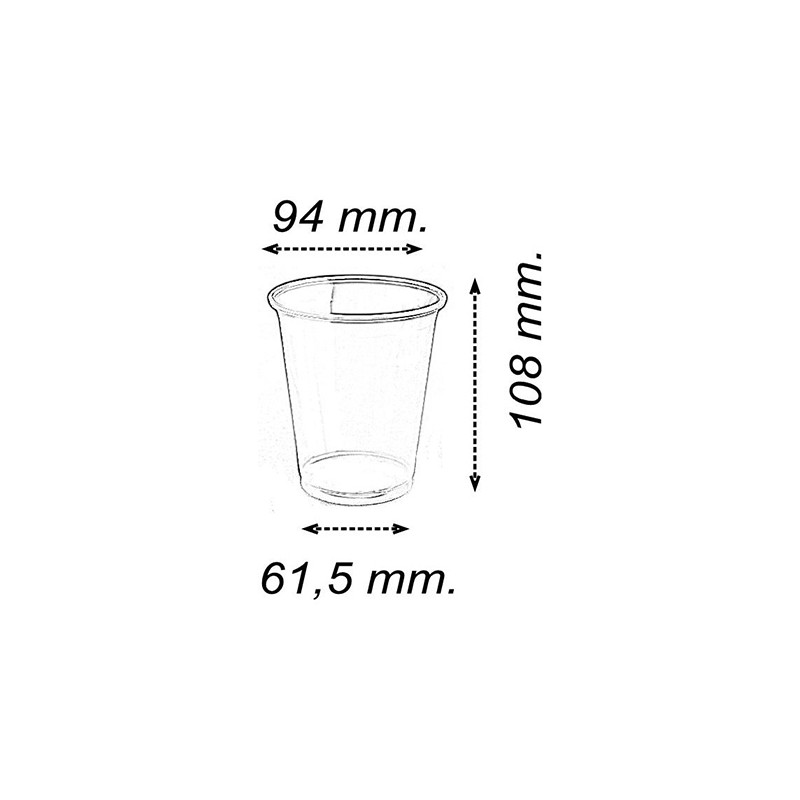 Vaso de Plástico Transparente 450 cc