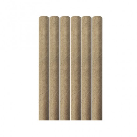 Pajitas de papel kraft Ø8x130 mm (250 uds)