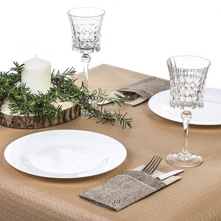 Mantel Papel Cortado Ecológico Kraft 100x100 cm 40 g (500 uds)