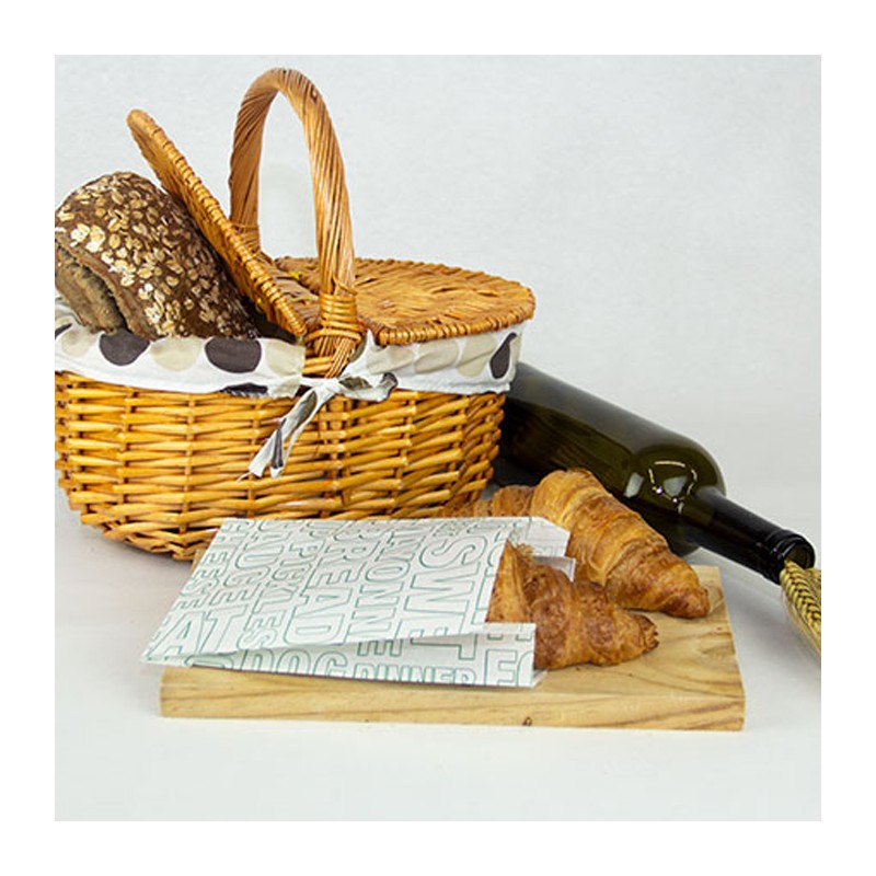 Bolsa Papel Antigrasa Deco 12+6x20 cm 35 g (1.000 uds) Bolsa Papel Antigrasa Deco 12+6x20 cm 35 g (1.000 uds)