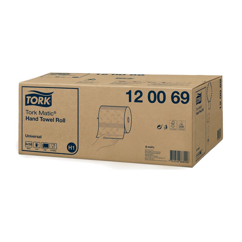 Toalla Tork Matic Universal Blanca H1 2 Capas 150 M (6 uds)