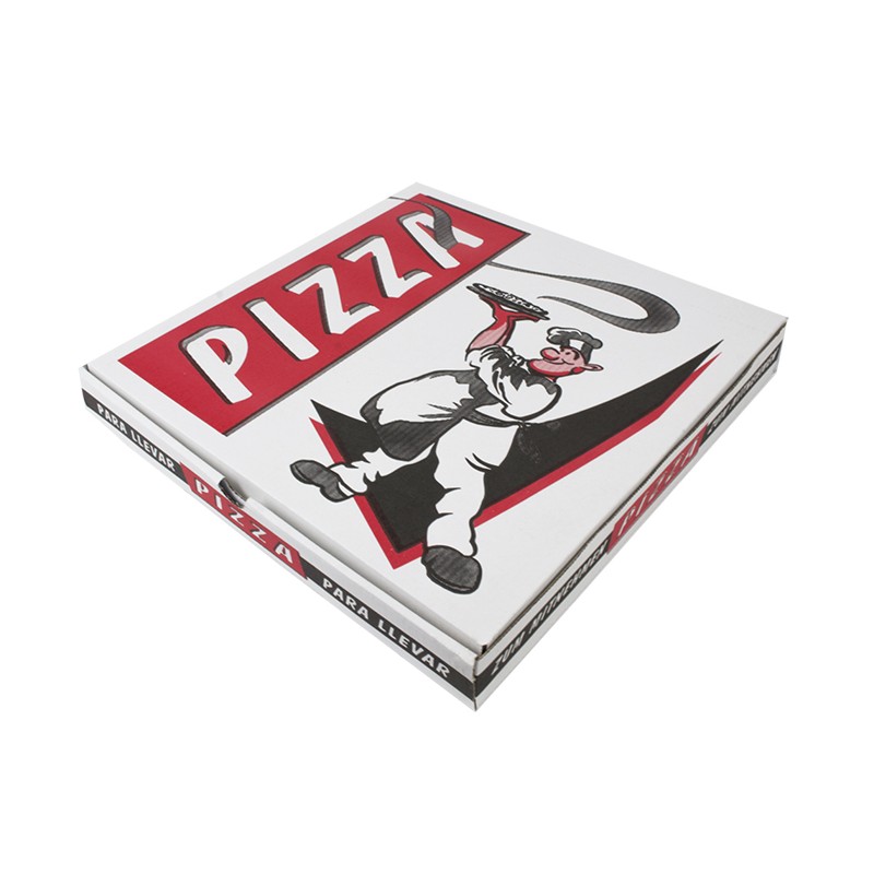 Caja Pizza Blanca Chef 33x33 cm (pack 100 uds)