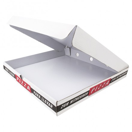 Caja Pizza Blanca Chef 33x33 cm (pack 100 uds)