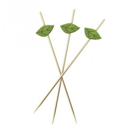 Brocheta Bambú Hoja 12 cm (Pack 200 uds)