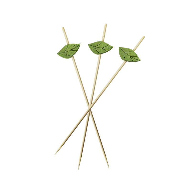Brocheta Bambú Hoja 12 cm (Pack 200 uds) Brocheta Bambú Hoja 12 cm (Pack 200 uds)