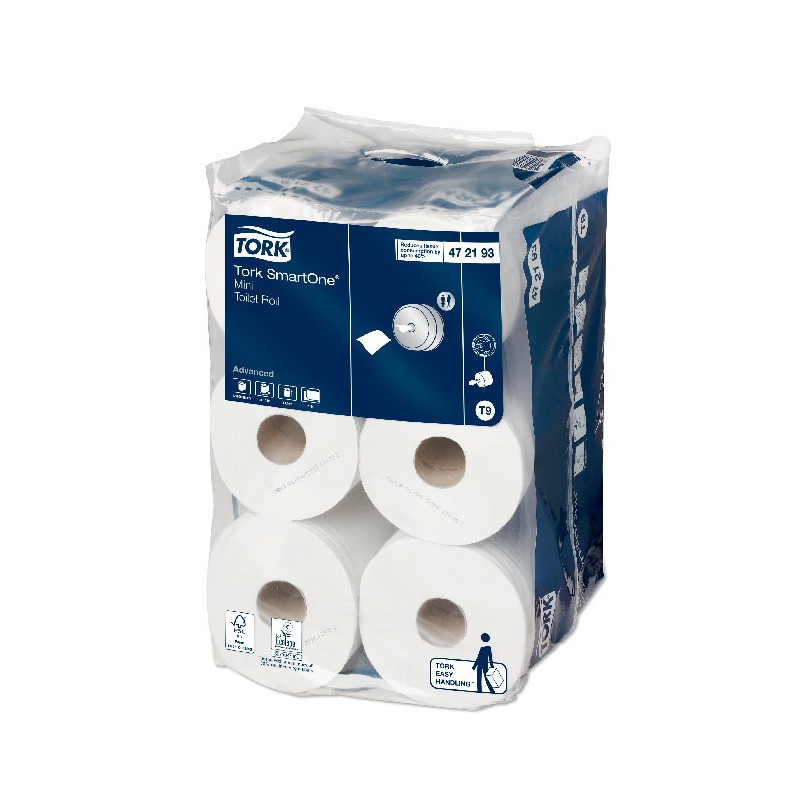 Papel Higiénico Extracción Central Tork Smartone Mini T9 2 Capas 111 M (12 uds)