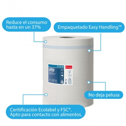 Bobina Papel Secamanos Tork Reflex M4 1 Capa 300 M (6 uds)