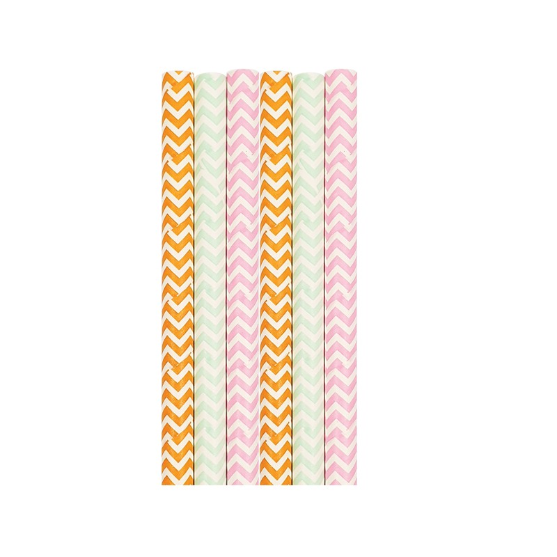 Pajitas de Papel Olas Smoothie Ø8x225 mm (250 uds)