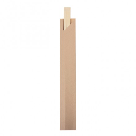 Palillos Chinos Bambú con Funda Kraft 210 mm (100 uds)