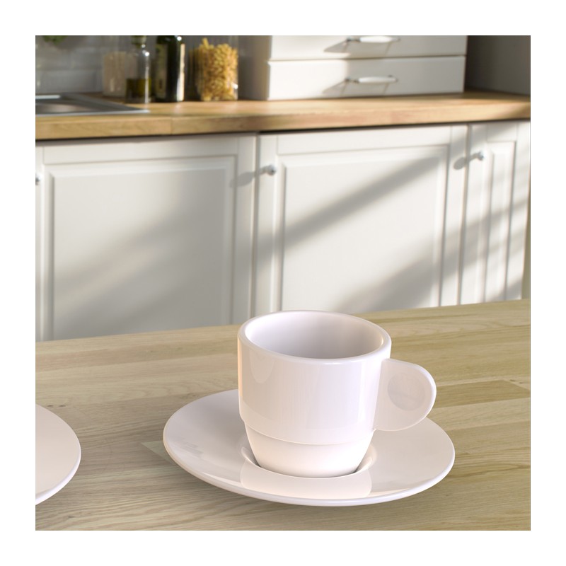 Taza Café Espresso Blanco 70 cc Reutilizable Ø54x51 mm (6 uds)
