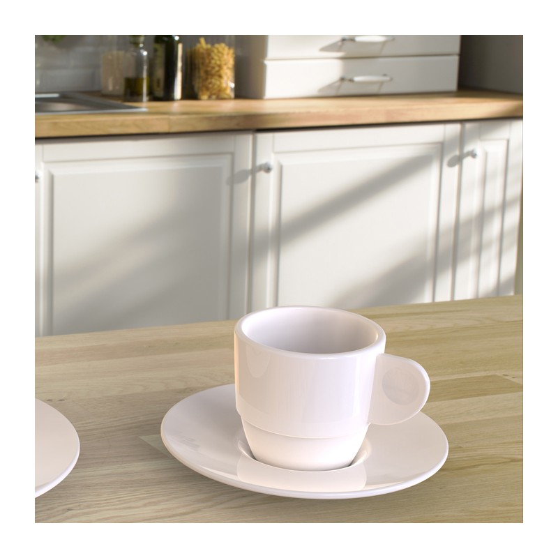 Plato para Taza Café Espresso Blanco 70 cc (6 uds)