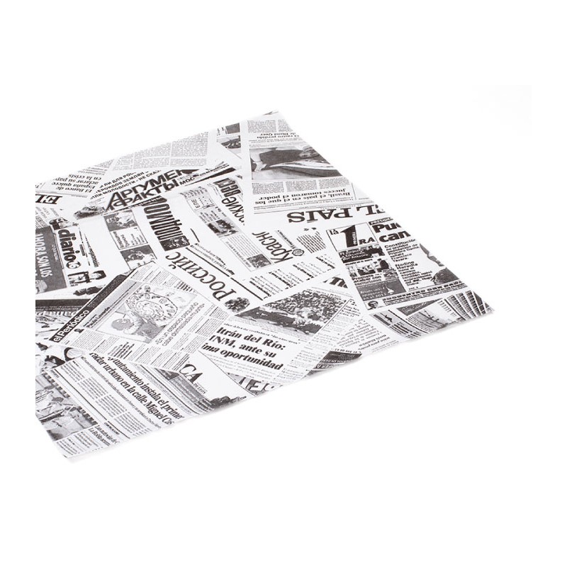 punto calidad Influyente Papel Antigrasa Estampado Periódico para Fast Food 30x30 cm - Fumisan |  Fumisan