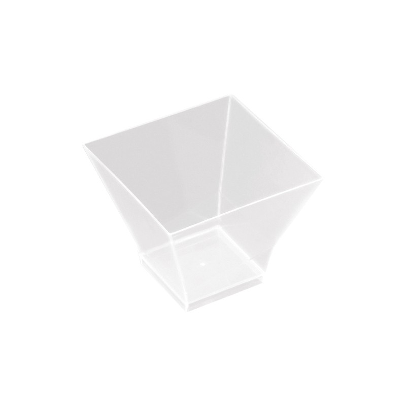 Mini Vasito Cuadrado Transparente Era 120 cc (60 uds) Mini Vasito Cuadrado Transparente Era 120 cc (60 uds)