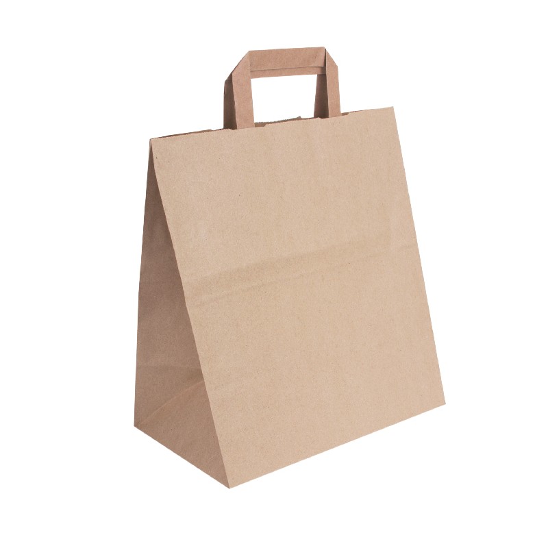 Bolsas Kraft para Take Away con Asas (250 unidades) - Fumisan |