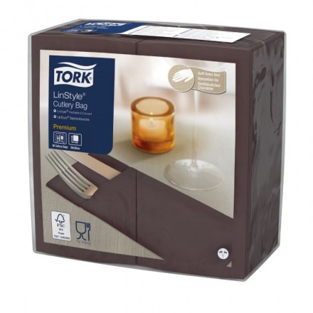 Servilleta Premium para Cubiertos Chocolate (50 uds)