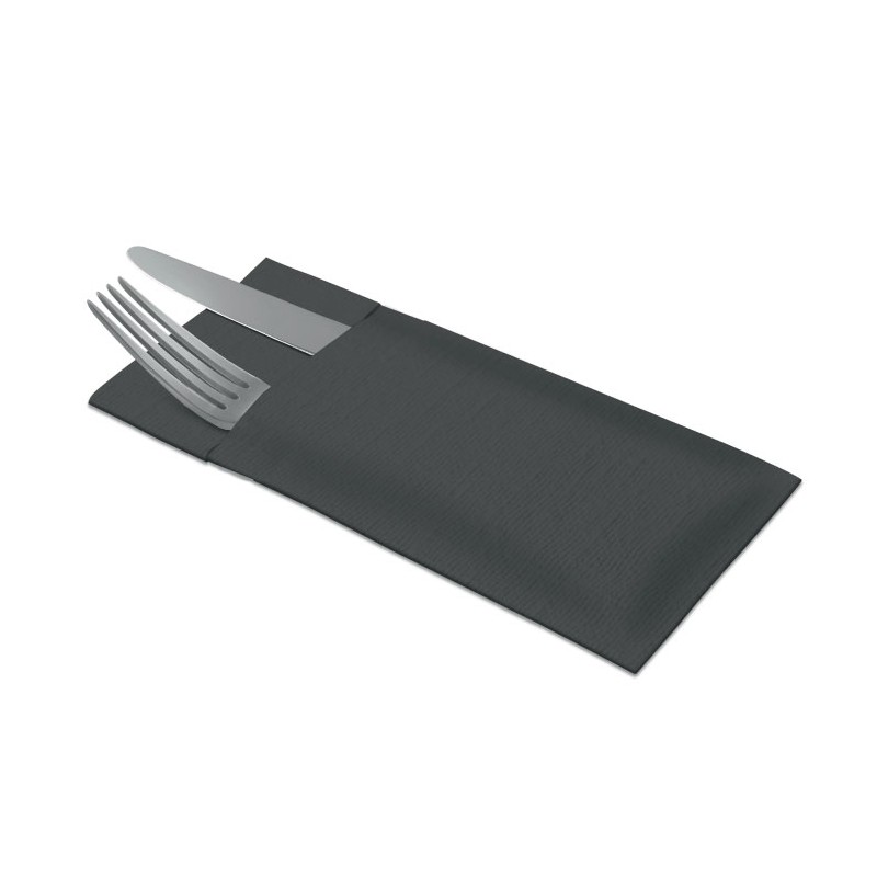 Servilleta Premium para Cubiertos Negro (50 uds)