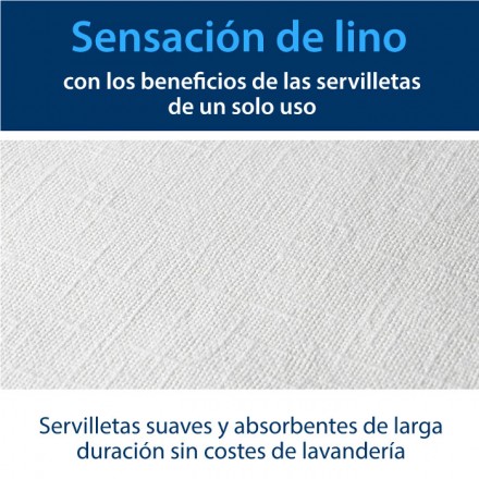 Servilleta de Cena Premium Blanco 39x39 cm Tork LinStyle (50 uds)