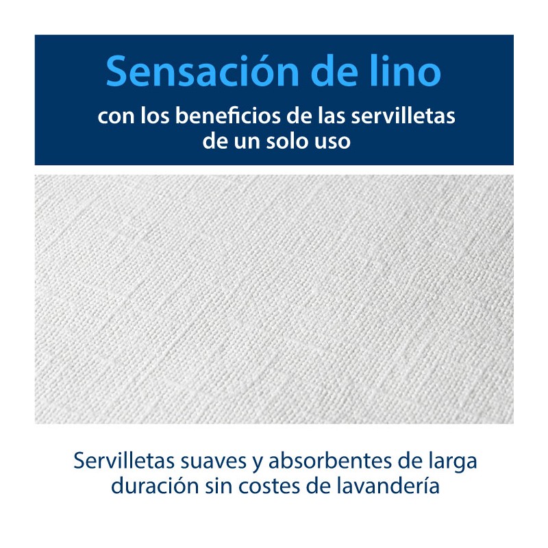 Servilleta de Cena Premium Blanco 39x39 cm Tork LinStyle (50 uds)