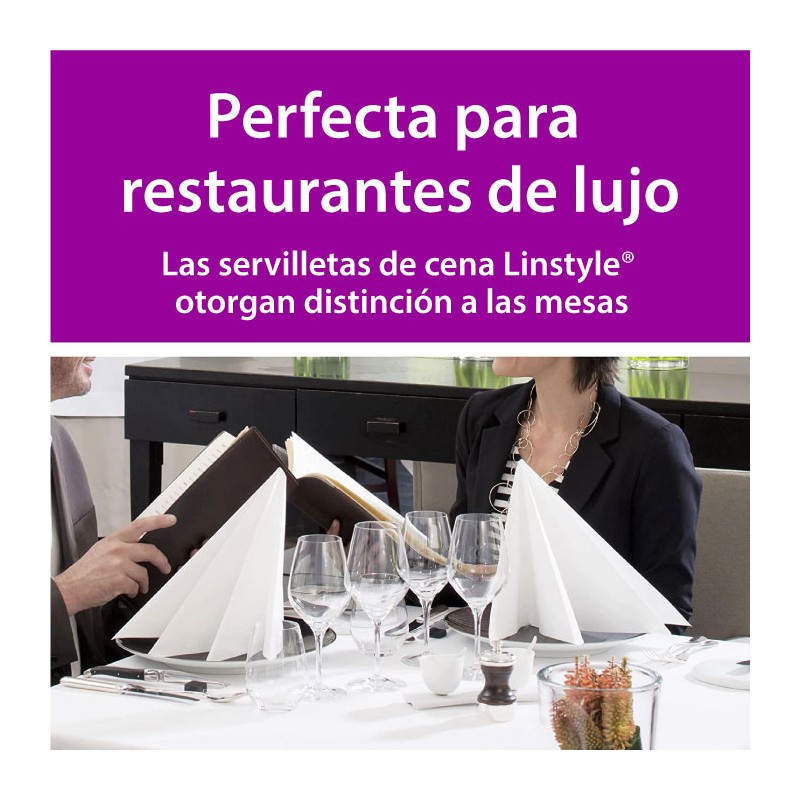 Servilleta de Cena Premium Vainilla 39x39 cm Tork Linstyle (50 uds)