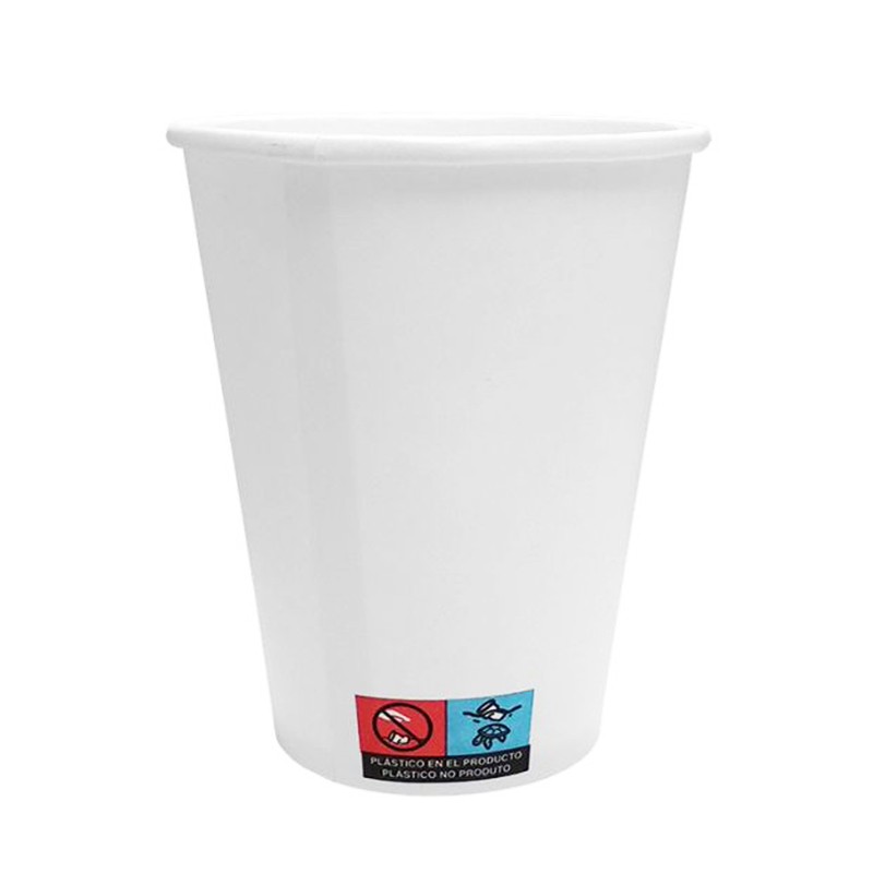 Vaso Cartón Blanco 200 cc 7 Oz (50 uds)