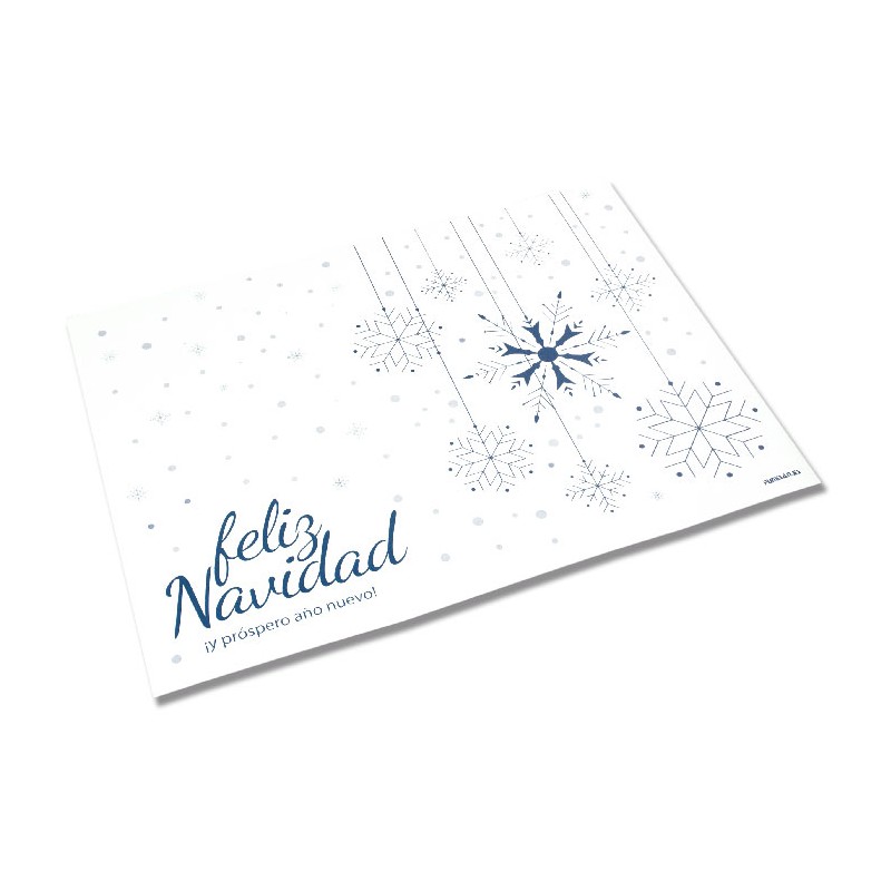 Mantel Individual 30x40 cm Copos de Nieve Azul (100 Uds) Mantel Individual 30x40 cm Copos de Nieve Azul (100 Uds)