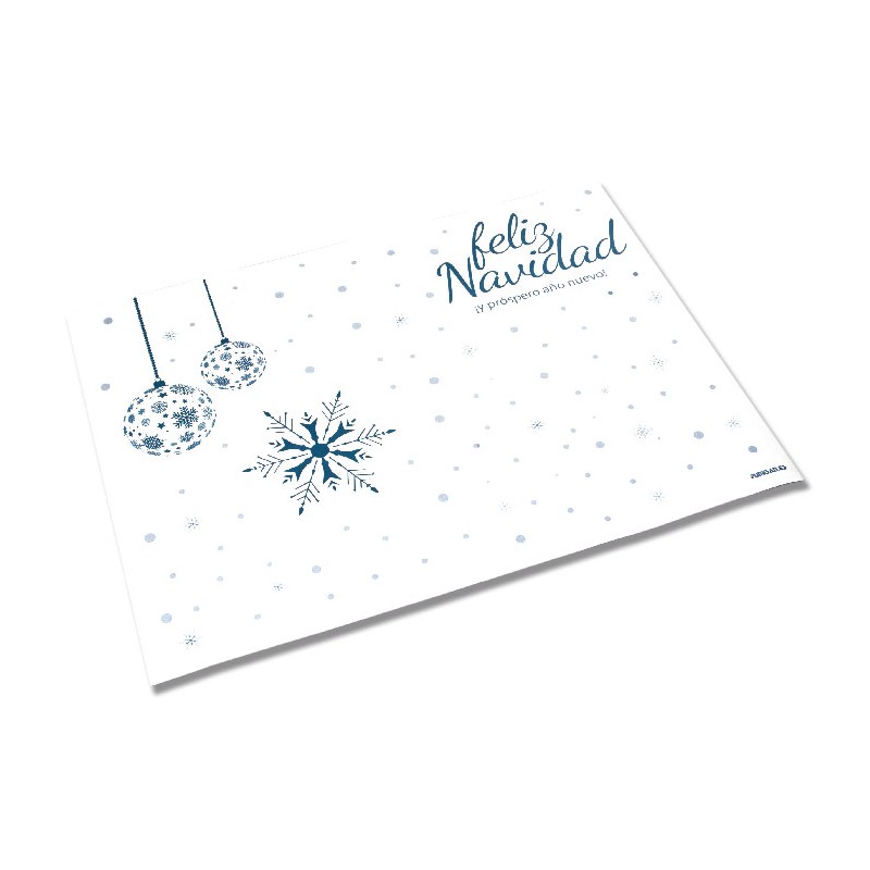 Mantel Individual 30x40 cm Copos de Nieve Azul (100 Uds)