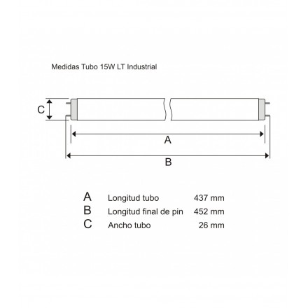 Tubo 15W T8 Blacklight Inastillable