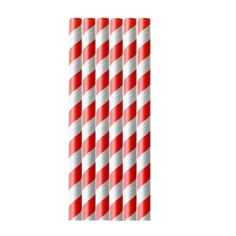 Cañita Blanca y Roja de papel (50 Uds) Cañita Blanca y Roja de papel (50 Uds)