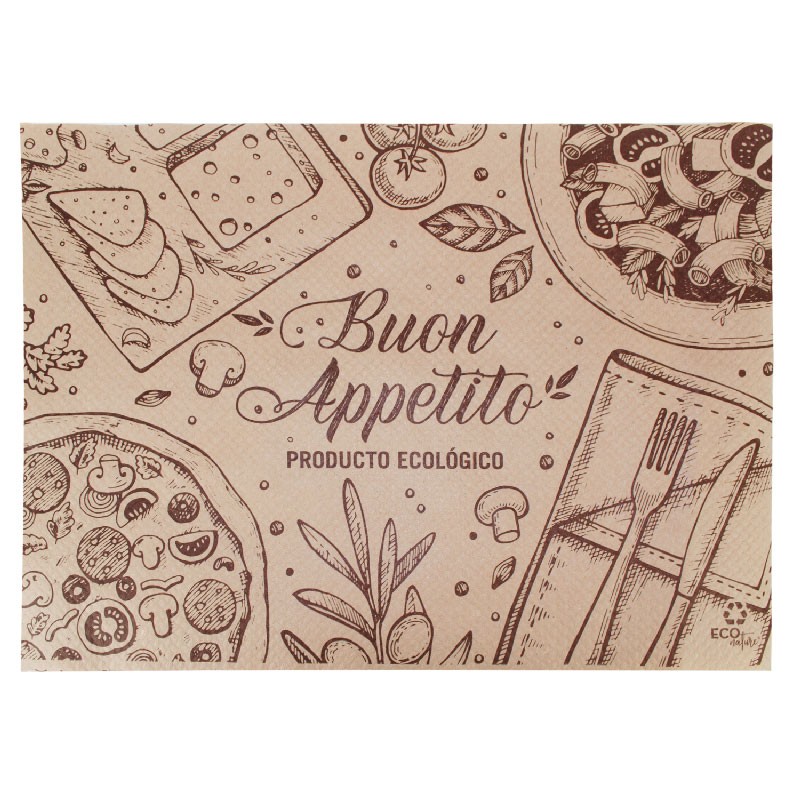 Mantel Individual 30x40 cm Buon Appetito Kraft 40 g (500 uds) Mantel Individual 30x40 cm Buon Appetito Kraft 40 g (500 uds)