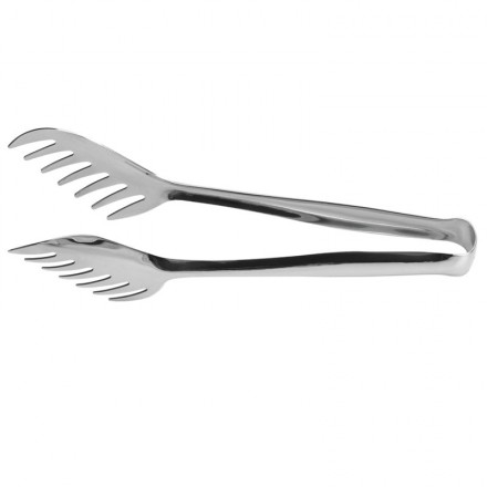 Tradineur - Pinzas para ensalada/espaguete - Fabricado acero inoxidable -  Utensilio para la cocina - Longitud de 20,5 cm