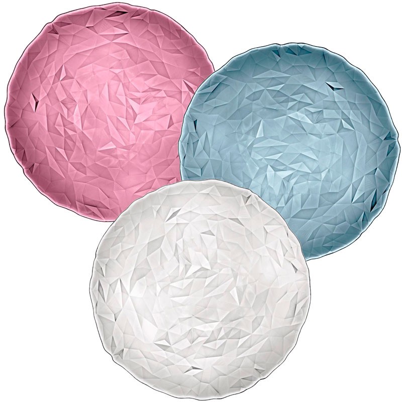 Bajo Plato Cristal 33 cm Diamond Charg 12 uds Fumisan