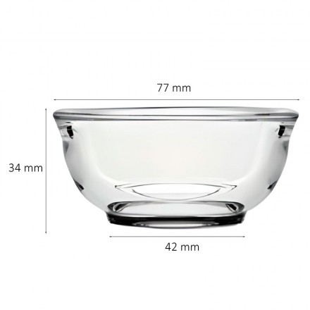 Mini Bol Cristal Gastro Boutique Ø77 x 34 mm (1 ud)