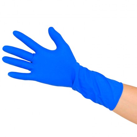 Guantes Látex Azul Sin...