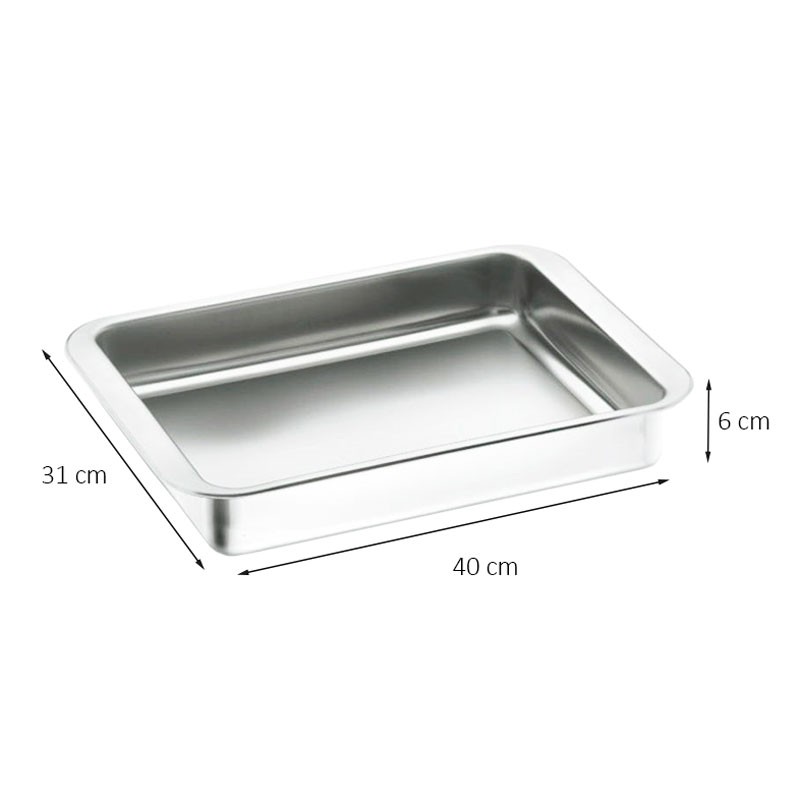 Comprar bandeja para el horno, rustidera de aluminio de Lacor tamaño 40x30  cm asas abatibles