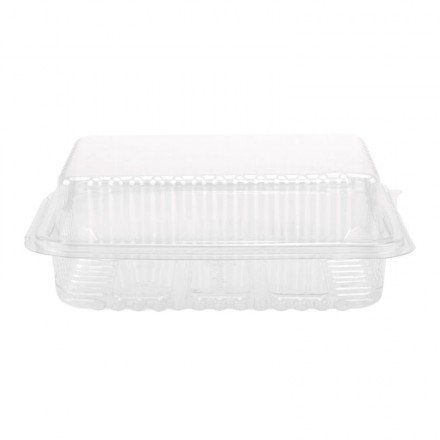 Envase menú 3 compartimientos tapa bisagra bagazo blanco 236x229x47 –  Omipack