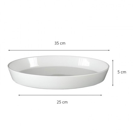 Plato Llano Porcelana Blanca 26 cm Canido (36 uds)