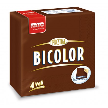 Servilleta 40x40 Prestige Bicolor chocolate/champagne