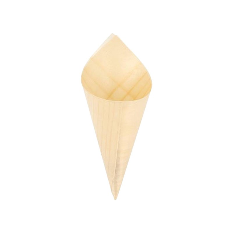 Cono de madera mediano para catering (50 Uds) Cono de madera mediano para catering (50 Uds)