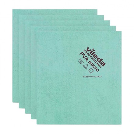 Bayeta PVA Micro Vileda 38x35 cm (Pack 5 uds) Color Verde