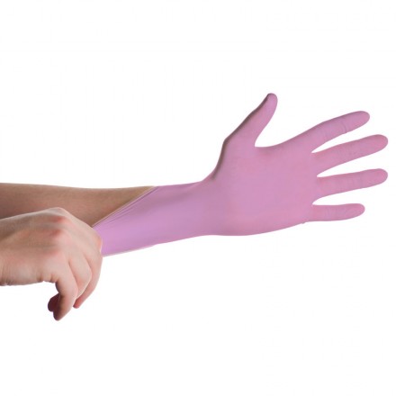 Guantes Nitrilo Rosa SIN...