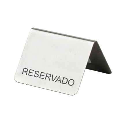 Placa Reservado Acero Inox...