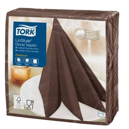Servilleta de Papel 39x39 Tork LinStyle Chocolate (50 uds)