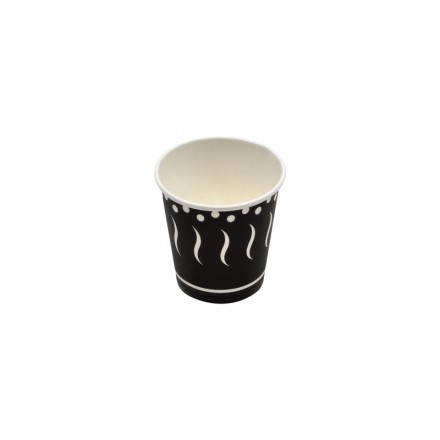 Vaso Cartón Decorado Negro...