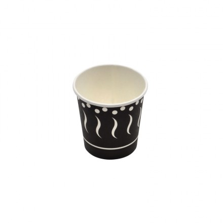 Vaso Cartón Decorado Negro...