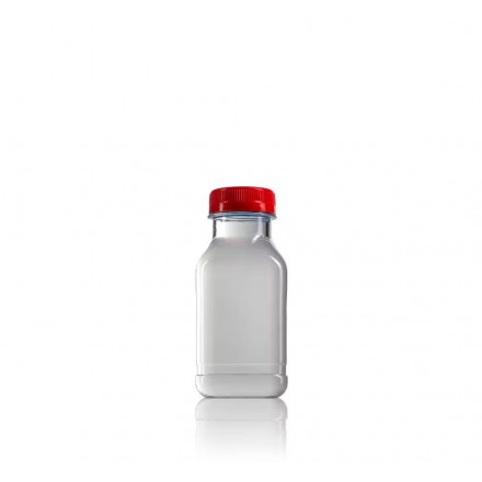 Botella cuadrada con tapón 250 ml PET