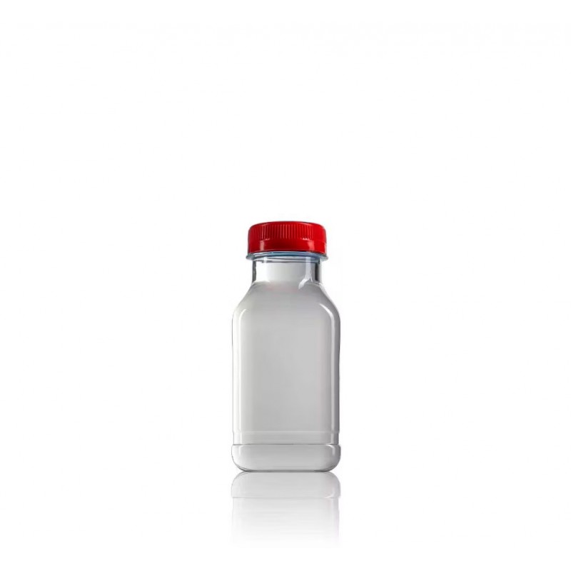 Botella cuadrada con tapón 250 ml PET Botella cuadrada con tapón 250 ml PET